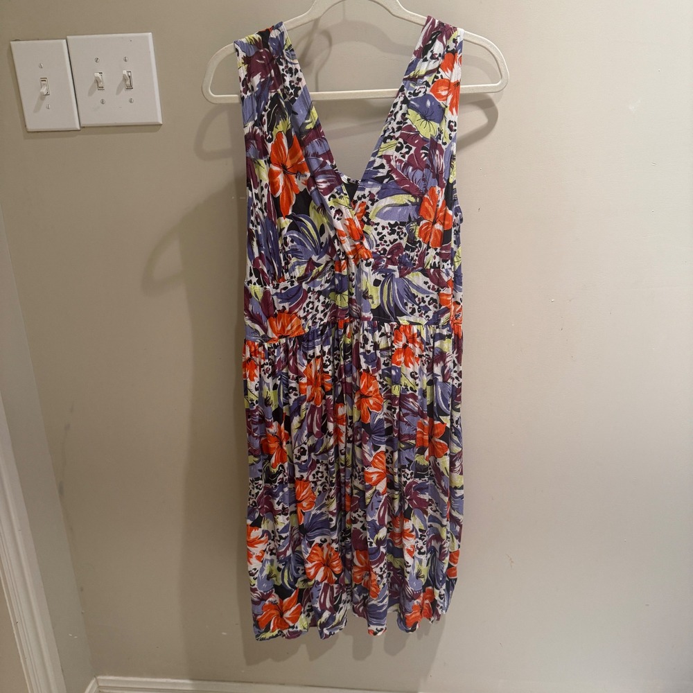 Blue Plate‎ Floral Print Dress Sleeveless Casual Summer Dress 2X